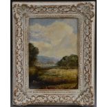 Florence Bean (19th century) The Valley in Spring signed, inscribed to verso, oil on board,