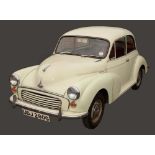 A 1968 Morris Minor 1000 Saloon, 1098cc, White, 54,552 indicated miles,
