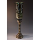 An early 19th century Indian silvered brass candlestick,