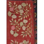 A 19th century Ottoman cotton suzani-type hanging, possibly for a tent canopy,