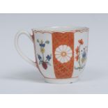 A Worcester Scarlet Japan pattern coffee cup,