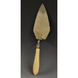 A Victorian silver presentation trowel,