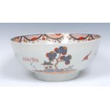 A Worcester Dolls House pattern punch bowl,