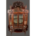 An Art Nouveau period mahogany vitrine,