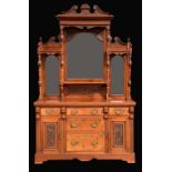 A Victorian walnut sideboard,