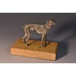 An Austrian cold-painted cabinet bronze, of a greyhound, cast in the manner of Franz Xaver Bergmann,