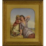 Agnes Rose Bouvier (1842 - c.1892) Mother and Child signed, watercolour, 34.