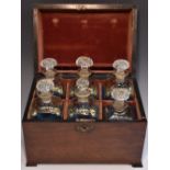 An early 19th century Dutch mahogany decanter box,