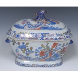 A Mason's Ironstone canted rectangular tureen and cover,