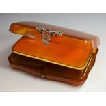 An early 20th century Art Deco blue and white sapphire mounted lady's vanity case compact,