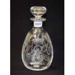 A cut crystal glass Royal Commemorative decanter 1977 Jubilee