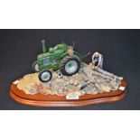 A Border Fine Arts tractor group, Hauling Out, JH98, limited edition 31/1500, wooden plinth base,