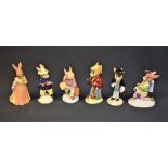 Bunnykins - a collection of six Royal Doulton figures,