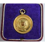 Sport- Derbyshire Football Association - a 9ct gold medal, inscribed B & D.C.L.