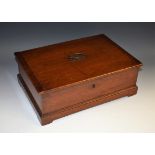 A George III mahogany rectangular document box,