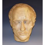 A Grand Tour type plaster cast, of the face of Julius Caesar, after the Antique,