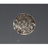 Coin, Anglo-Saxon, Kingdom of Northumbria, Aethelred II, silver penny, Long Cross type, S 1151,