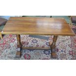 An oak dining table,