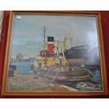 WW Gomme Port Scene, Liverpool signed,