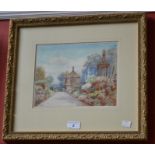 S Poole The Garden, Montague House, Somerset signed,