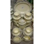 A Minton Bellemeade pattern dinner and tea service, comprising eight cups, saucers and side plates,