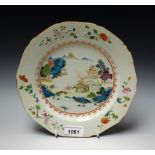 An 18th century Chinese Famille Rose plate