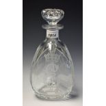 A cut crystal glass Royal Commemorative decanter 1977 Jubilee
