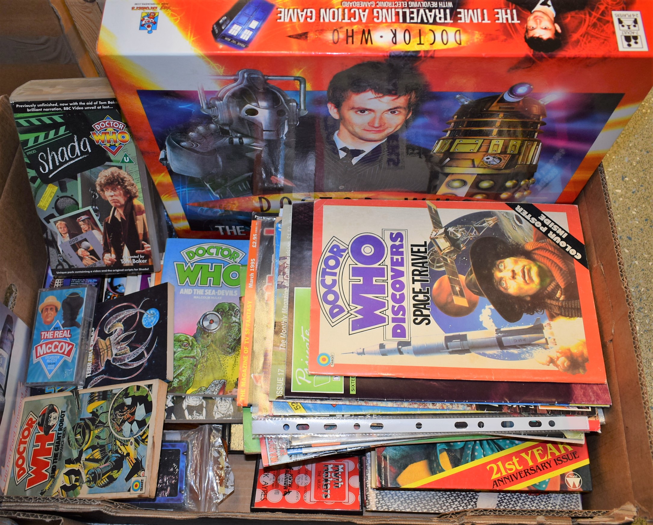 Dr Who Interest - Annuals 1980's; encyclopedia; playing cards; Target novels; books;