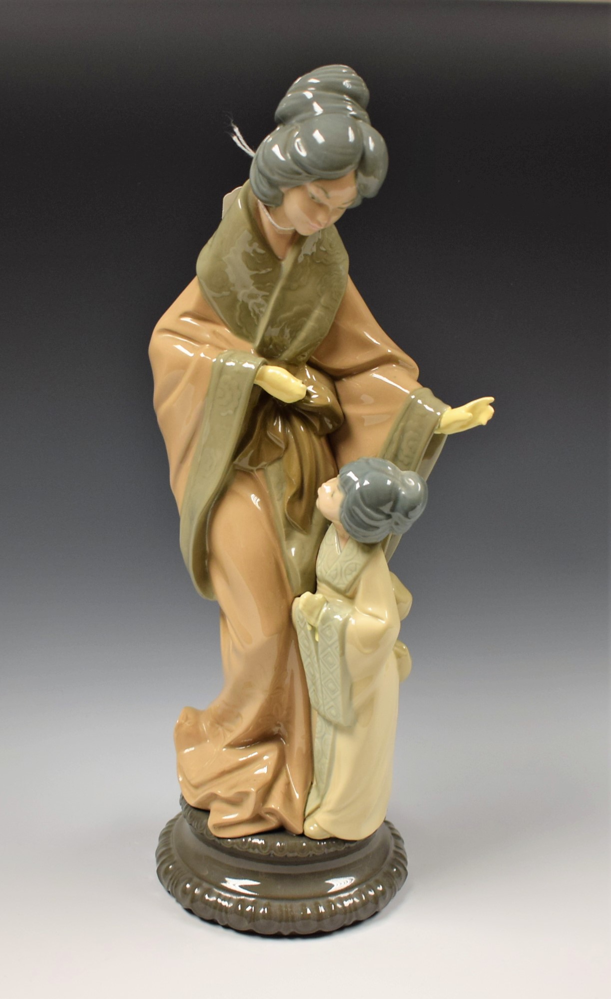 Lladro - a large figure, Oriental Mother & Child, issued 1992, sculpted by Salvador Debon,