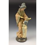 Lladro - a large figure, Oriental Mother & Child, issued 1992, sculpted by Salvador Debon,