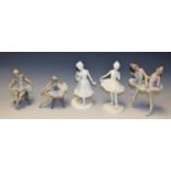 A Lladro figure group of ballerinas, Dress Rehearsal; other, Opening Night,