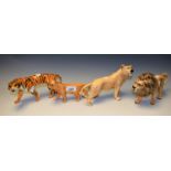 Beswick ceramic model of a Lion; others, Lioness,