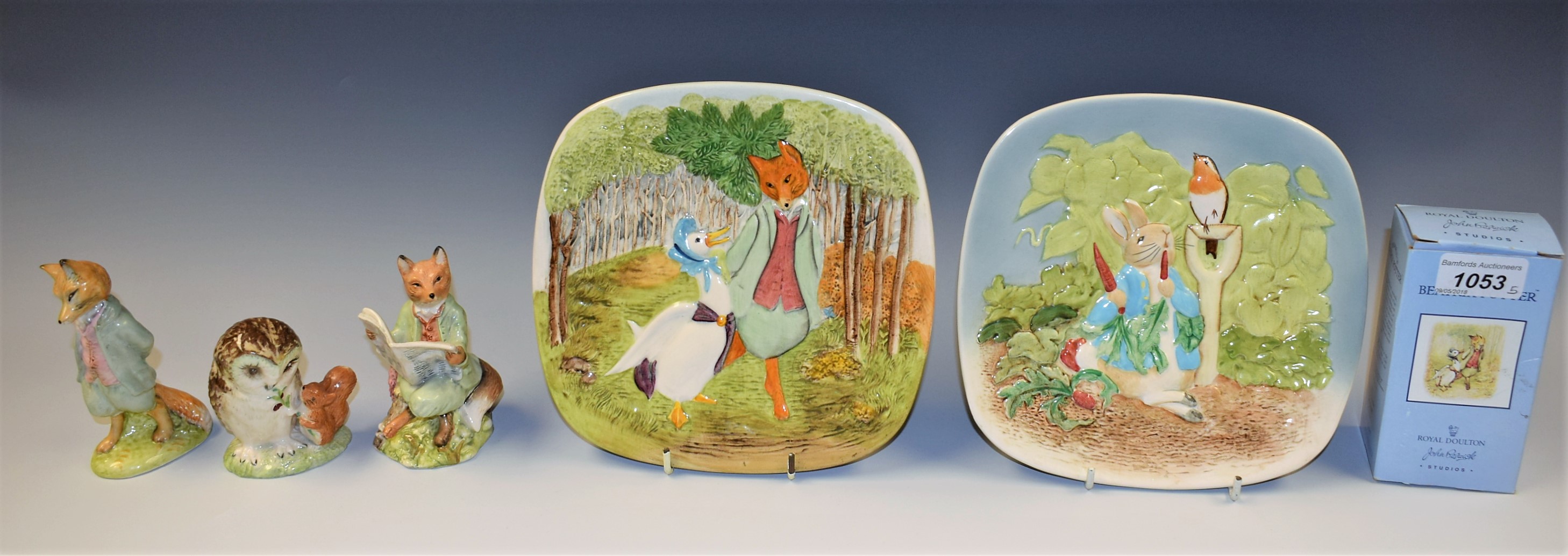 Beatrix Pottery - a Royal Albert model, Foxy Reading; others,