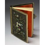 A Russian cloisonne and silvered metal presentation book,