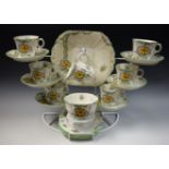 A Melba Staffordshire china teaset for six,