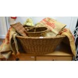 Interior Design - various early/mid 20th century hessian potato sacks,