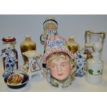 Ceramics - a 19th century Continental novelty Tobacco jar and cover in the form of a young Girl