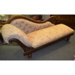 A Victorian chaise lounge c 1880