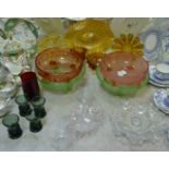 Decorative glassware - a pair R.