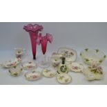 Decorative Ceramics - various Royal Crown Derby Posies pattern trinket dishes, milk,