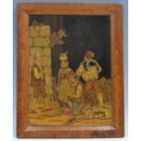 A 19th century Italian Sorrento ware rectangular panel,