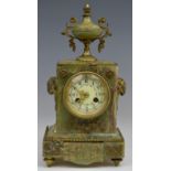 A 19th century French onyx and gilt ormolu mantel clock,