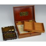 A late Victorian/Edwardian mahogany playing card box, The Sandringham Whist cabinet,