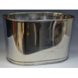 A contemporary chrome reproduction champagne trough,