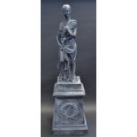 A contemporary classical style lead effect garden model, Allegorical of Autumn,