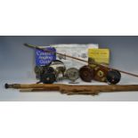 Fishing Interest - an Allcocks and Co of Redditch split cane fishing rod; another similar;