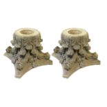 A pair of composite acanthus column terminals,.