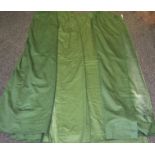 Two pairs of Laura Ashley Wesley Green curtains,