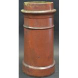 A 19th century brown salt glazed stoneware chimney pot,