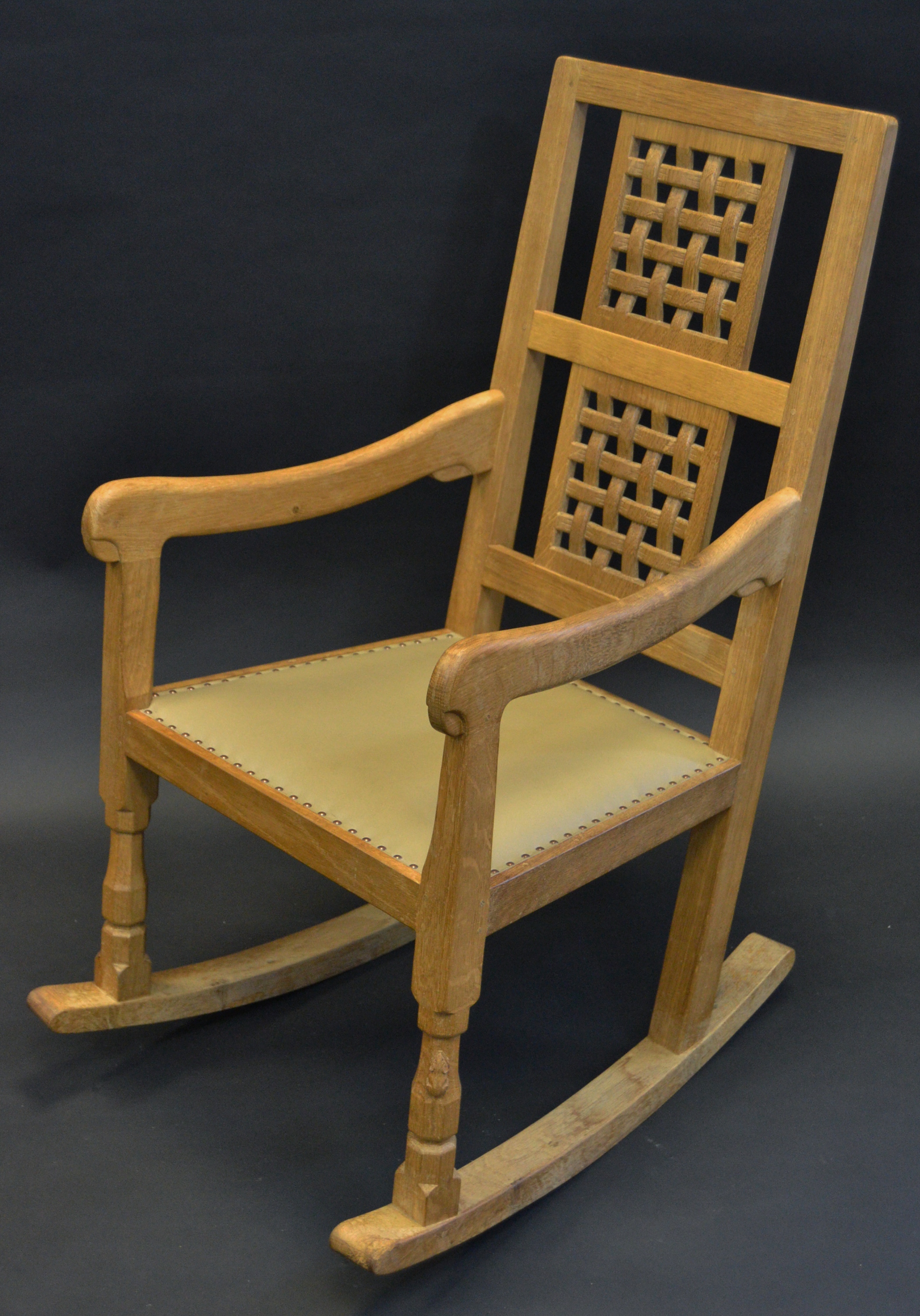 Robert Thompson, Mouseman of Kilburn - an oak rocking chair,